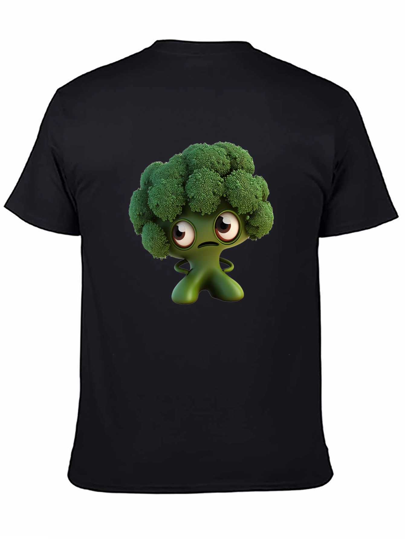Broccoli Character Graphic Tee - Fun Food Shirt