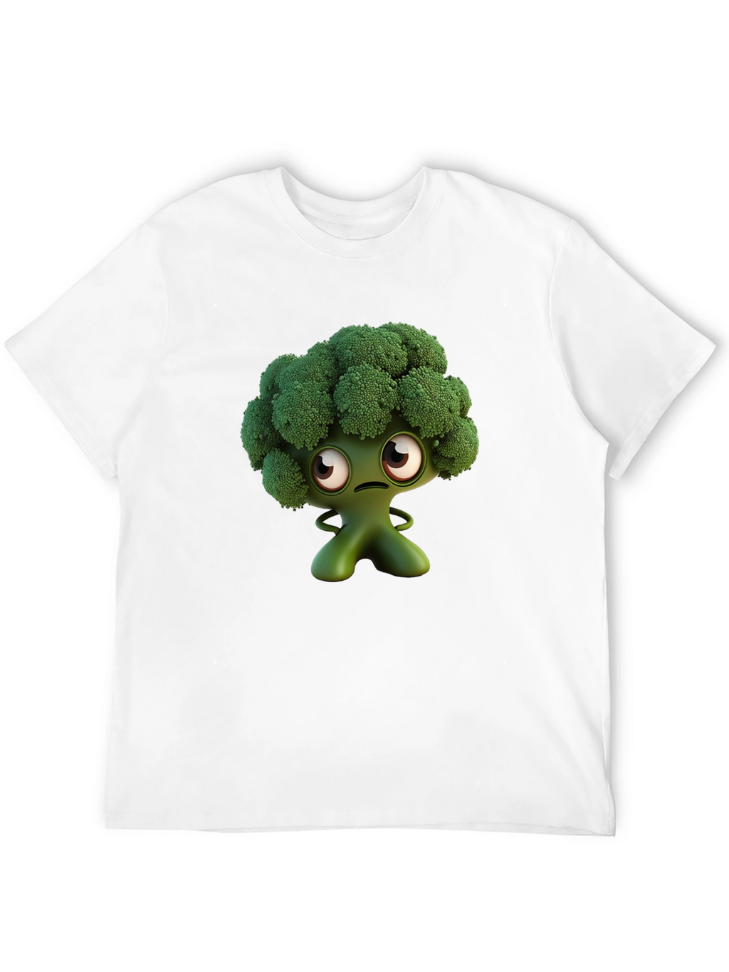 Broccoli Character Graphic Tee - Fun Food Shirt