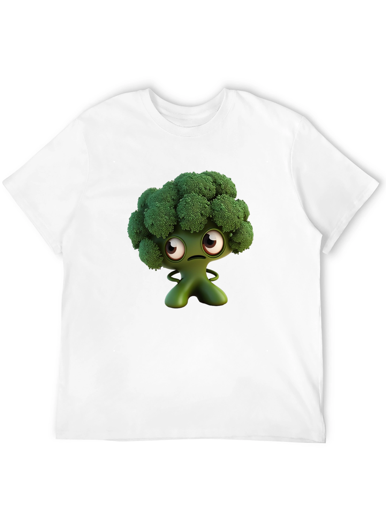 Broccoli Character Graphic Tee - Fun Food Shirt