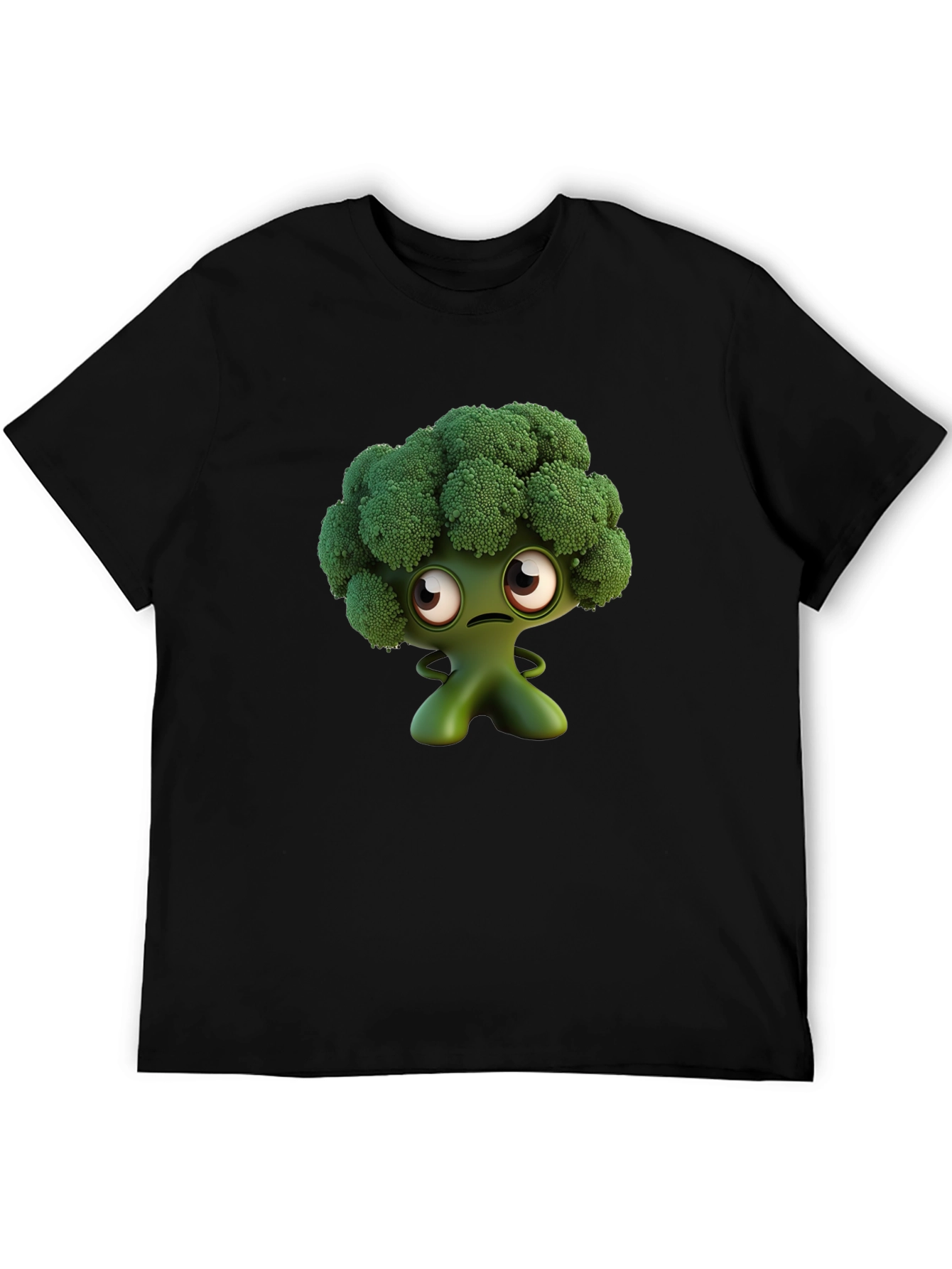 Broccoli Character Graphic Tee - Fun Food Shirt