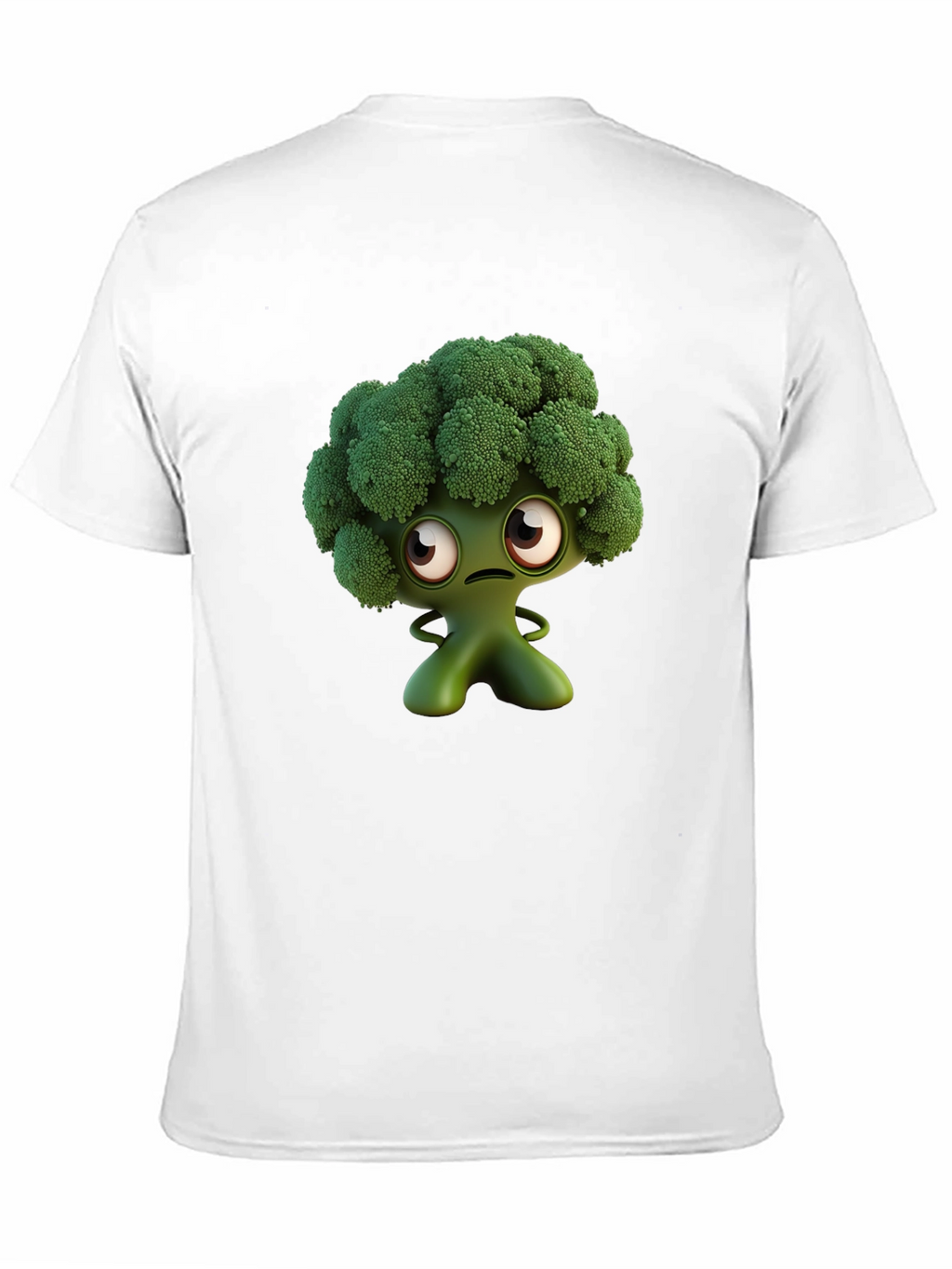 Broccoli Character Graphic Tee - Fun Food Shirt