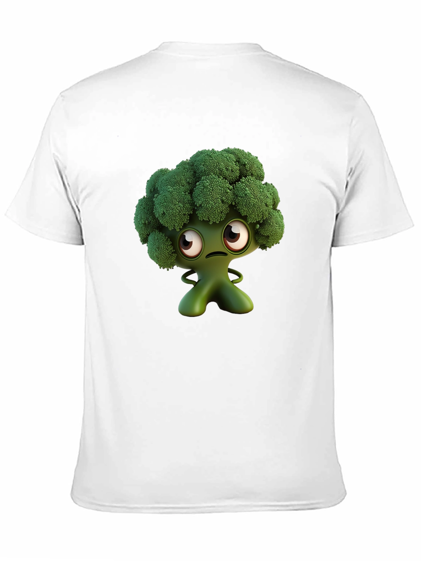 Broccoli Character Graphic Tee - Fun Food Shirt