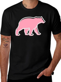 Bear Graphic T-Shirt - Pink Bear