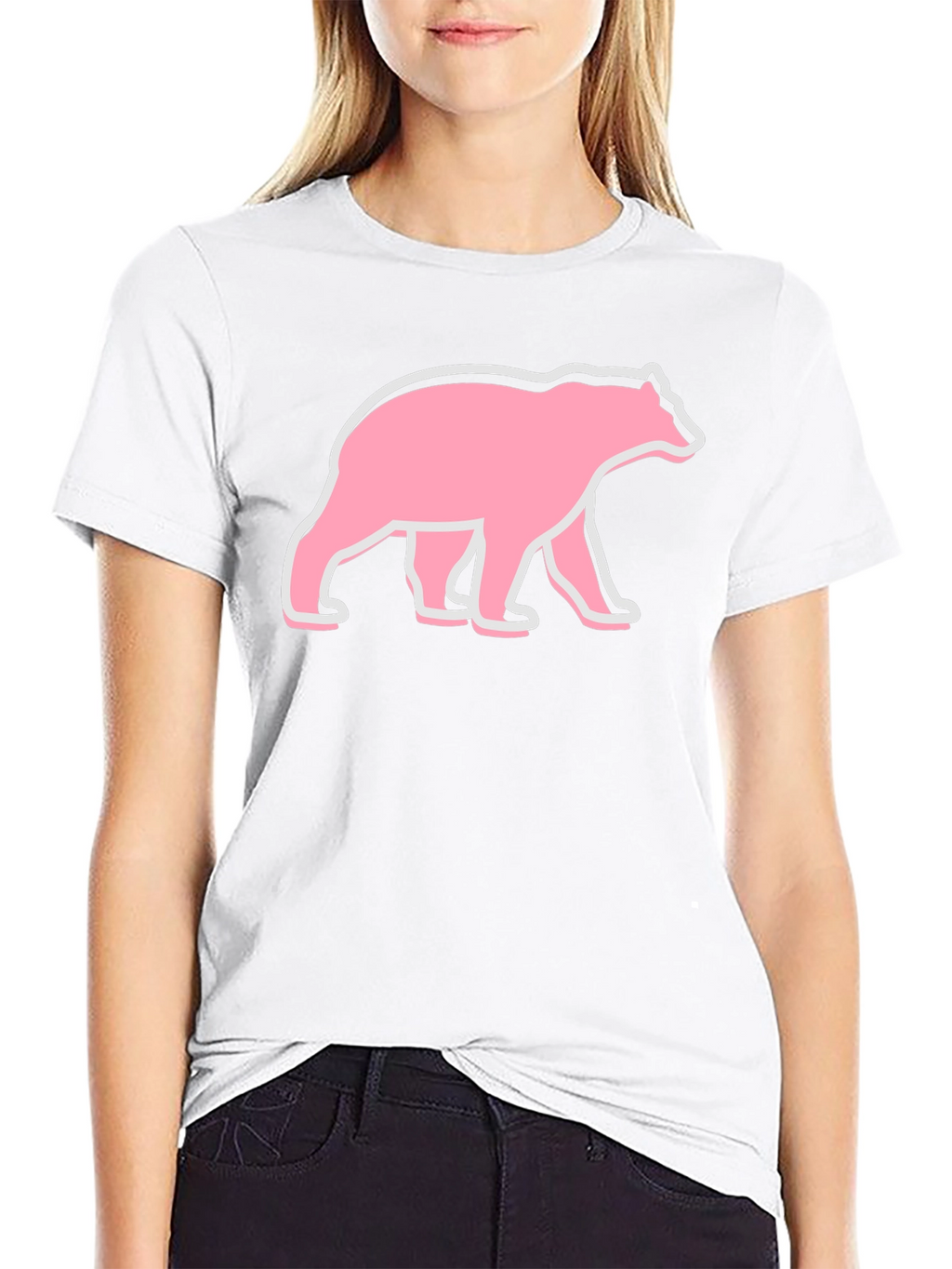 Bear Graphic T-Shirt - Pink Bear