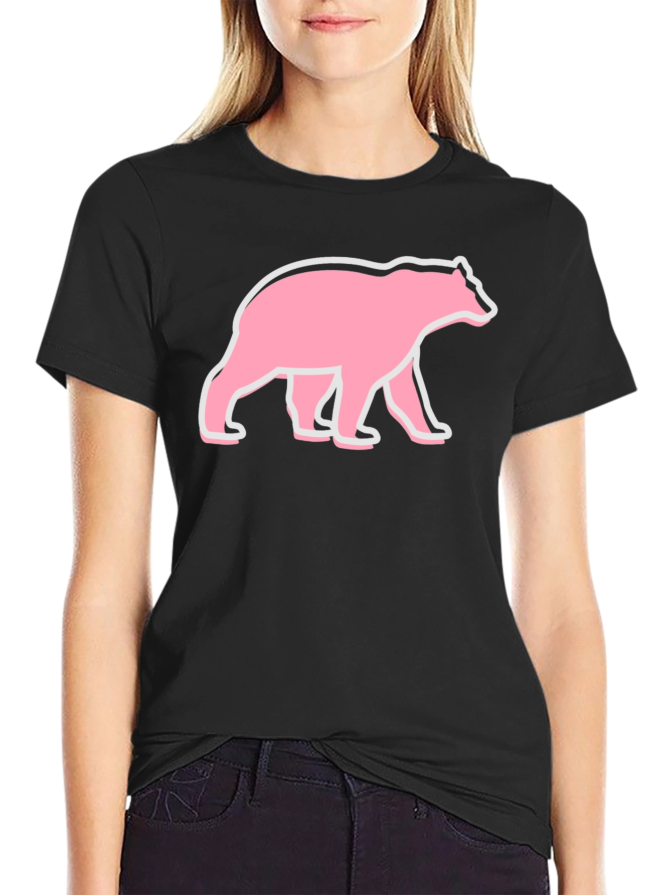 Bear Graphic T-Shirt - Pink Bear