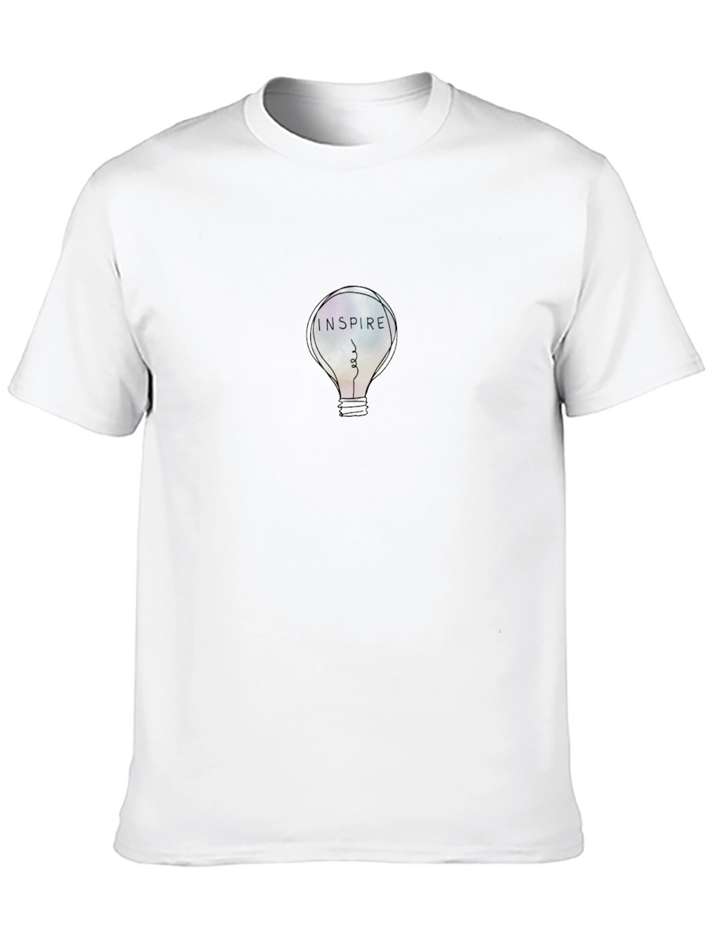 Inspire Lightbulb Graphic Tee - Stylish Mens Black T-Shirt