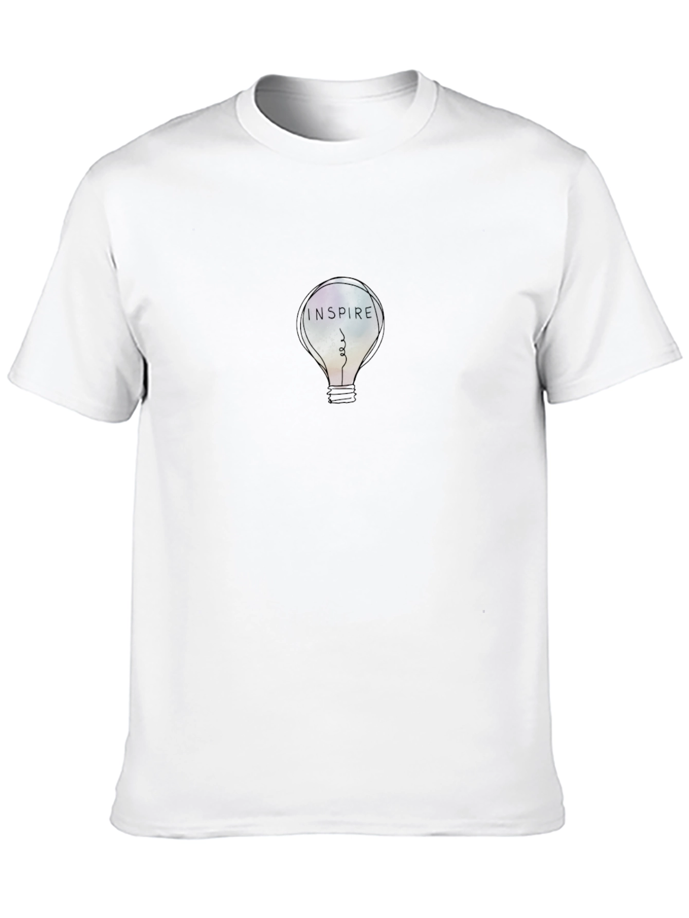 Inspire Lightbulb Graphic Tee - Stylish Mens Black T-Shirt