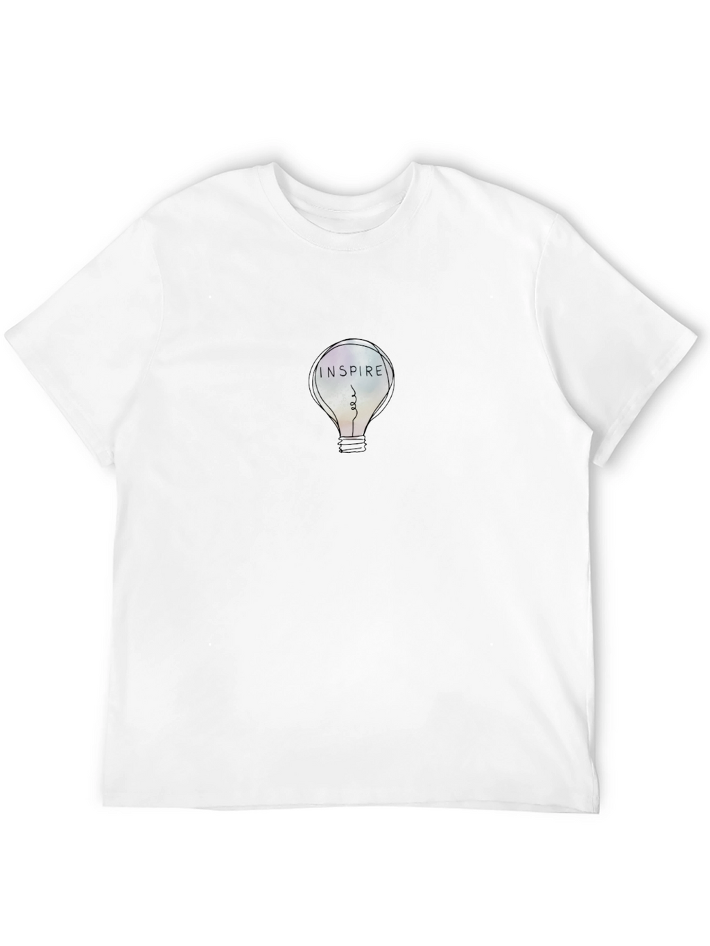 Inspire Lightbulb Graphic Tee - Stylish Mens Black T-Shirt