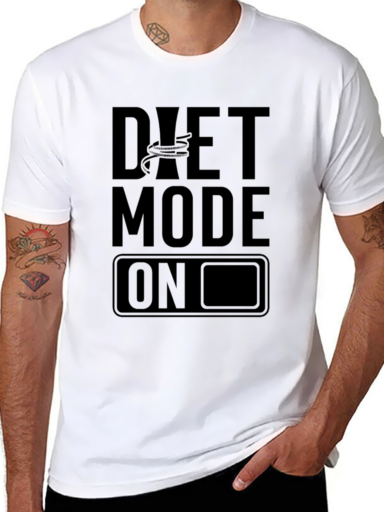 Diet Mode On Black T-Shirt