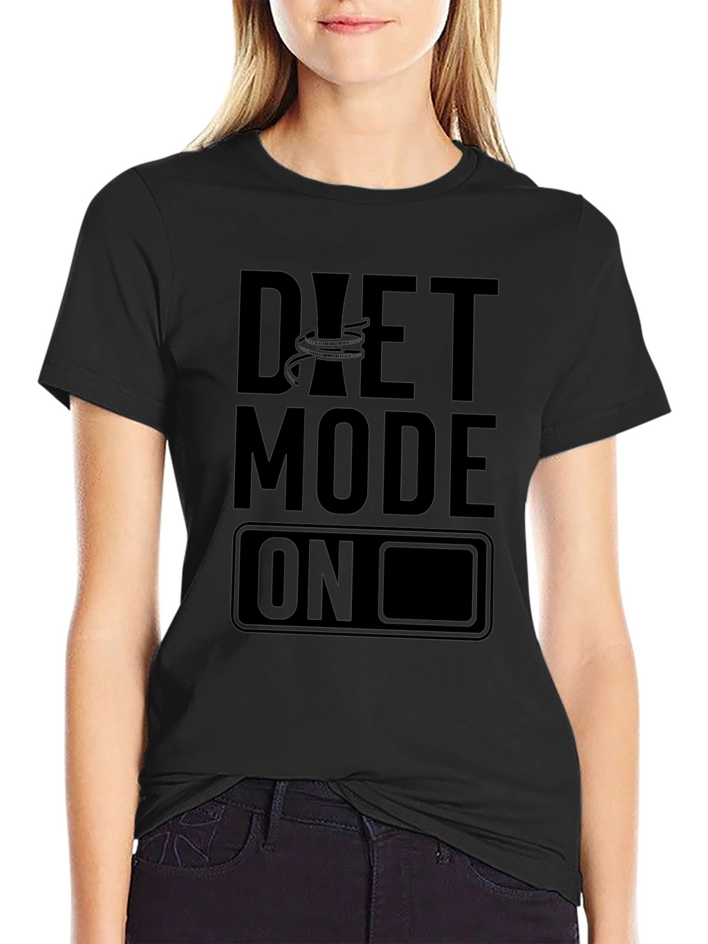 Diet Mode On Black T-Shirt