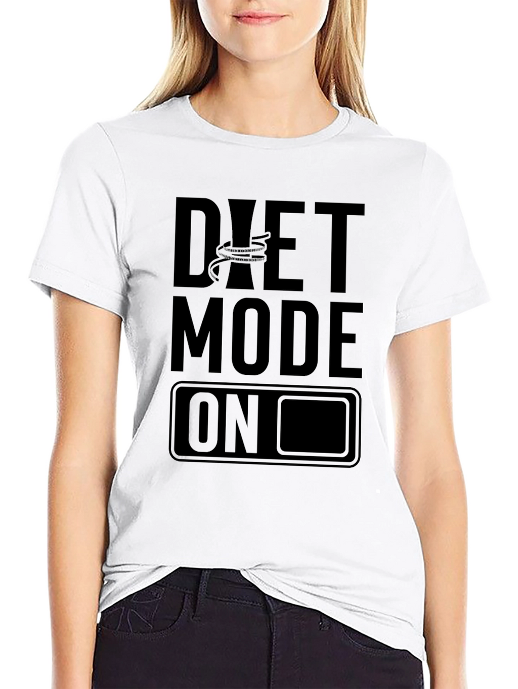 Diet Mode On Black T-Shirt