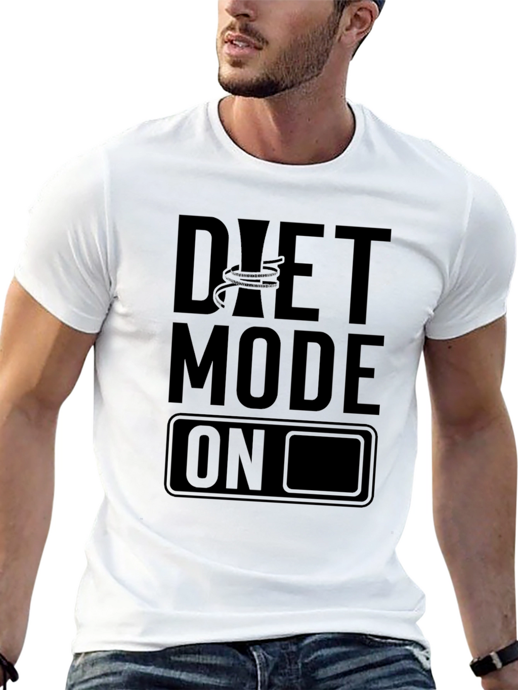 Diet Mode On Black T-Shirt