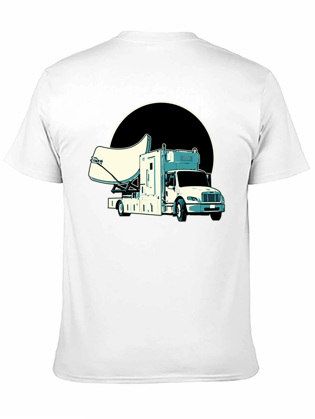 Satellite Truck T-Shirt - Cool Black Tee