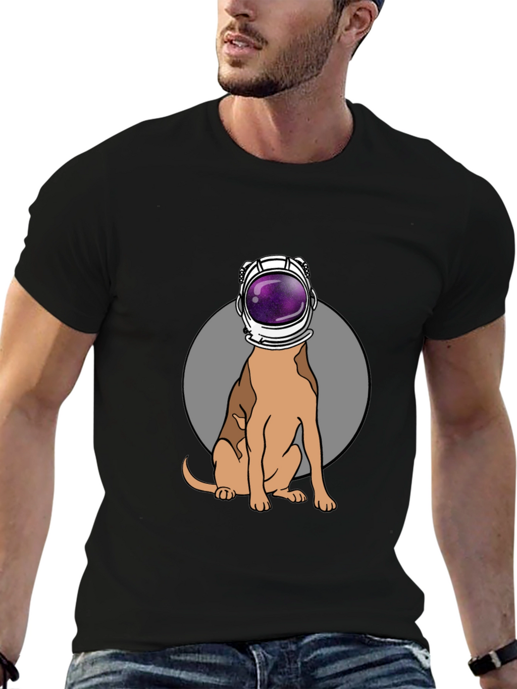 Dog Astronaut Graphic T-Shirt