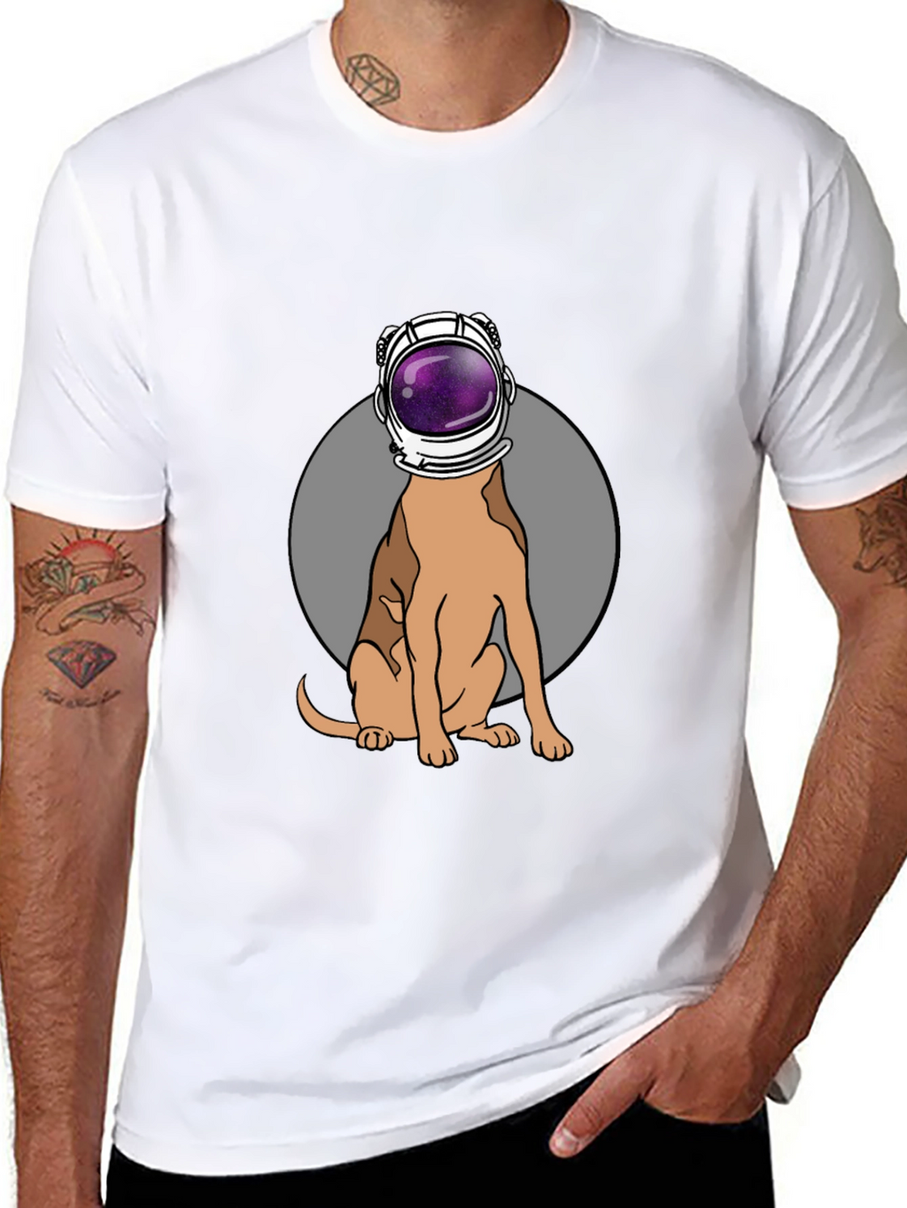 Dog Astronaut Graphic T-Shirt