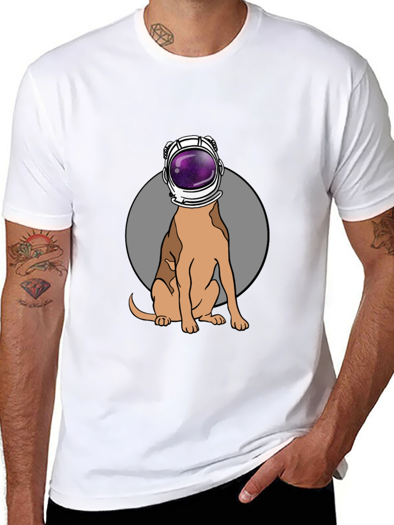 Dog Astronaut Graphic T-Shirt