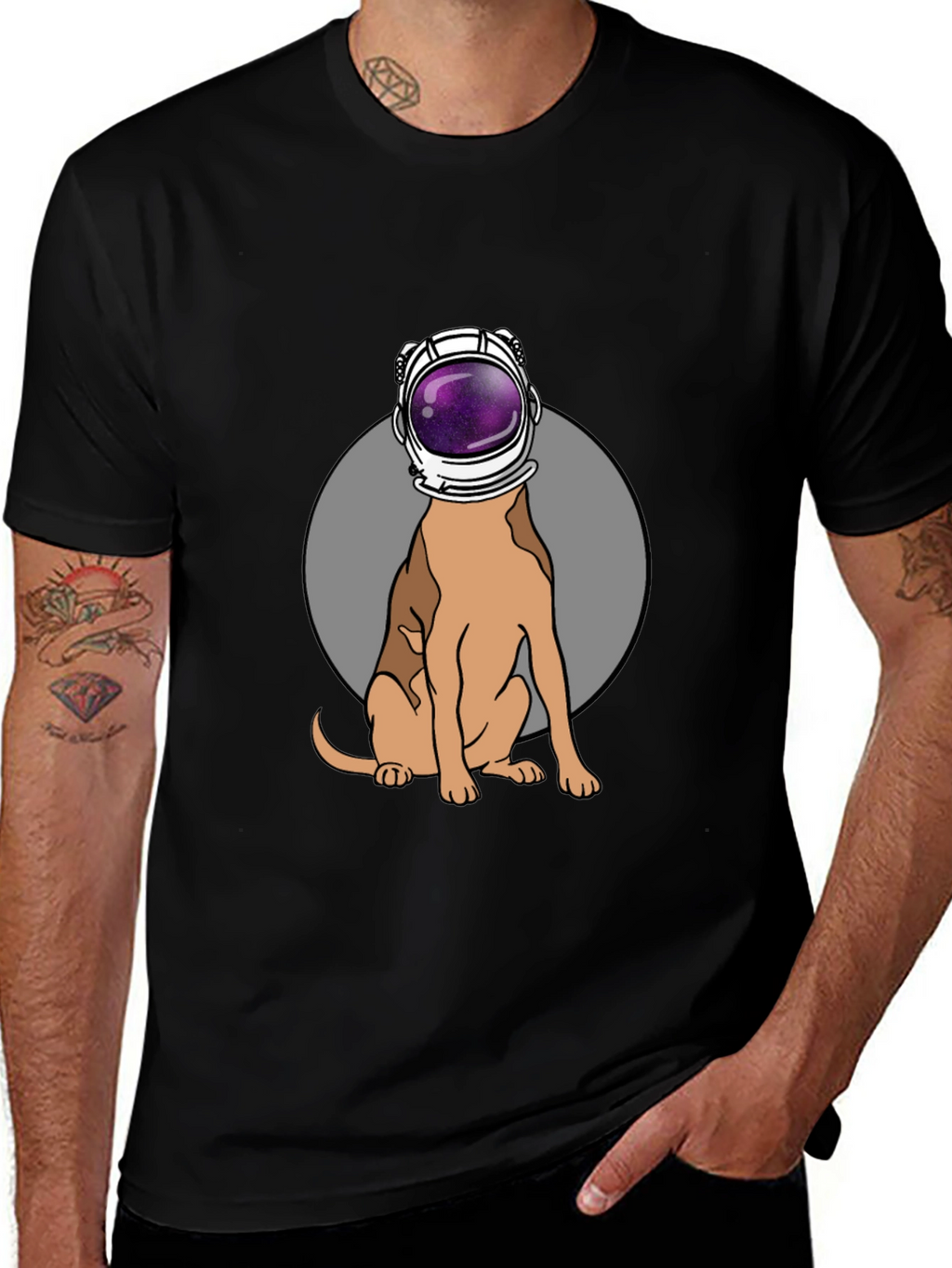 Dog Astronaut Graphic T-Shirt