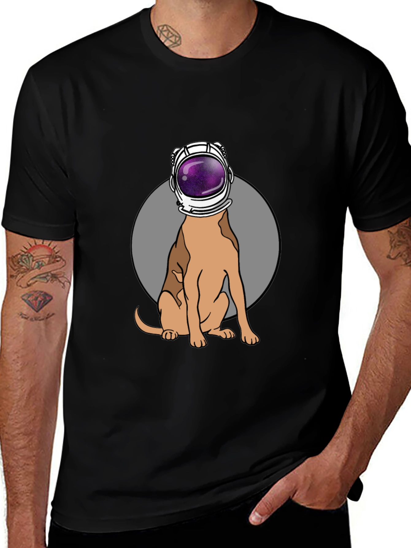 Dog Astronaut Graphic T-Shirt