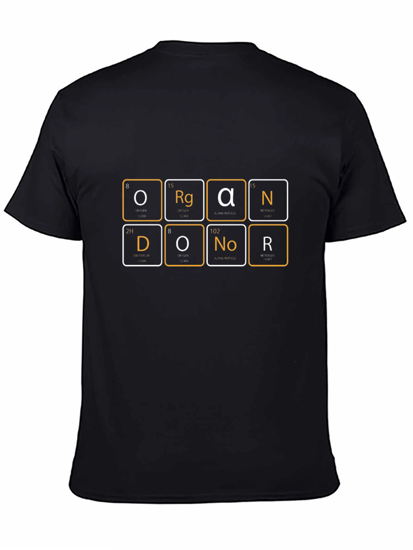 Organ Donor Periodic Table Black T-Shirt