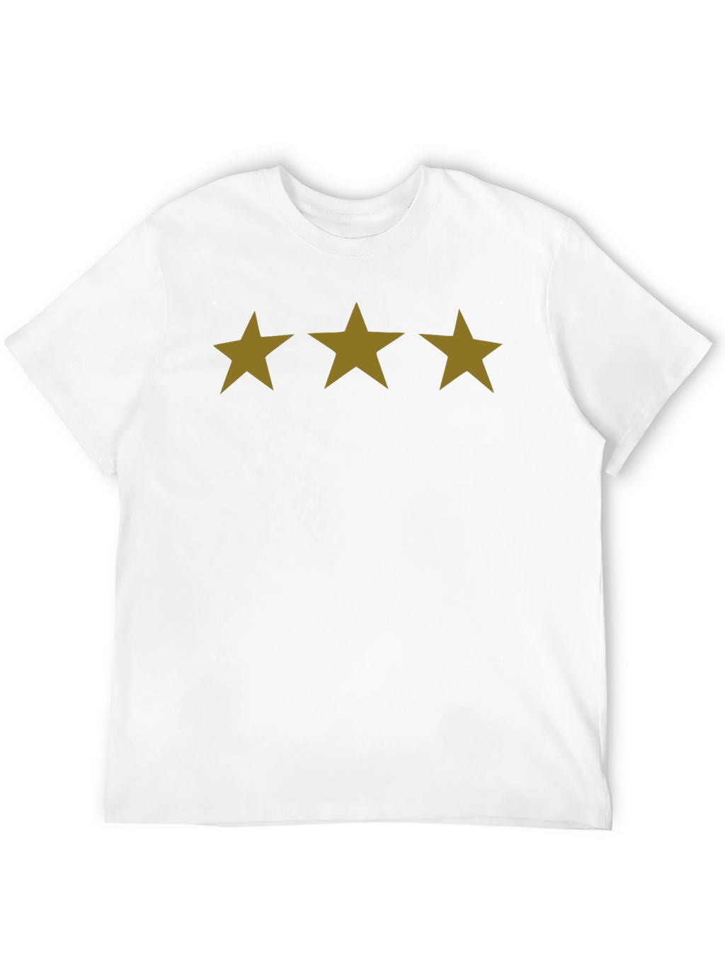 Black T-Shirt with Gold Star Design