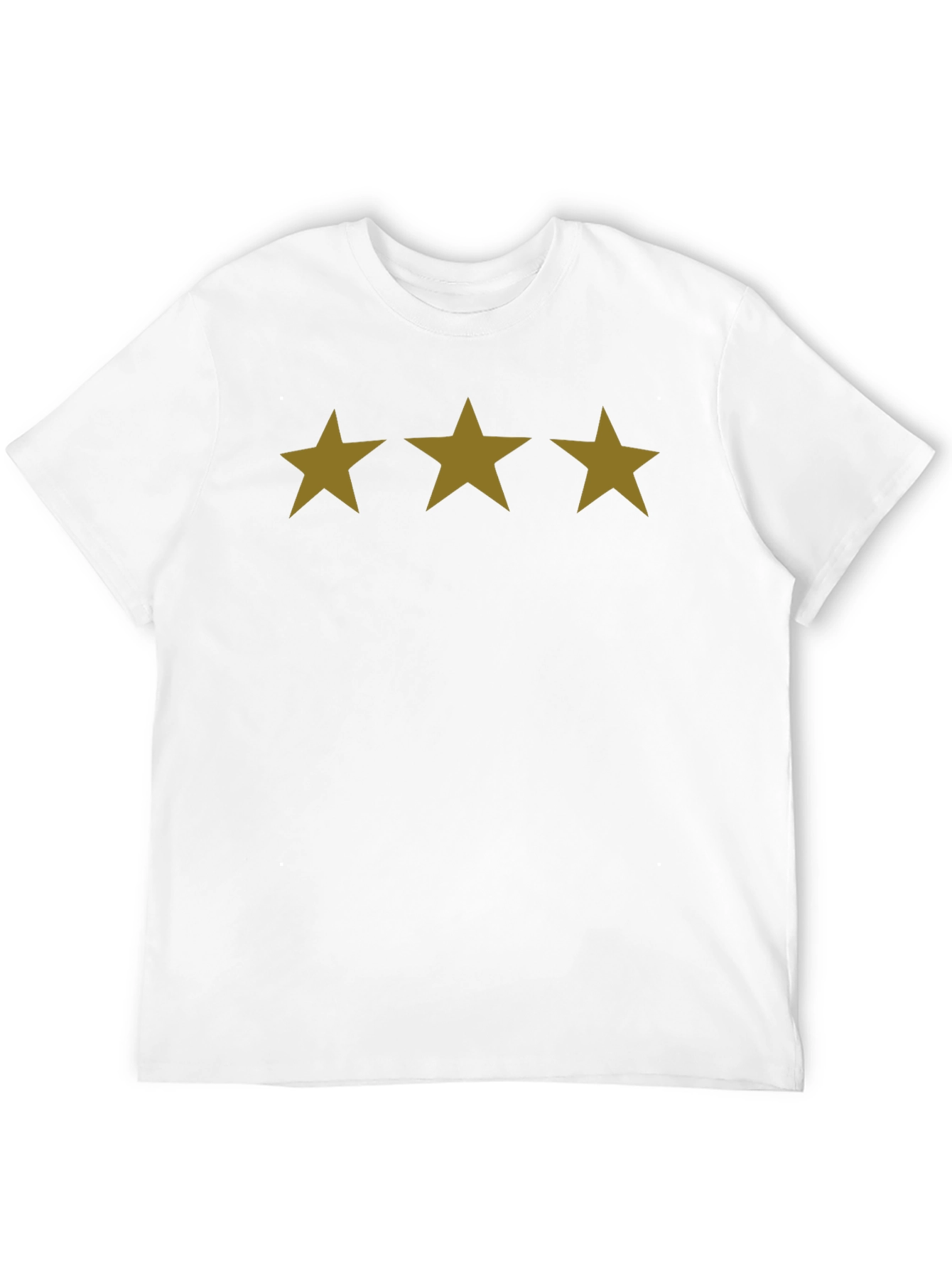 Black T-Shirt with Gold Star Design