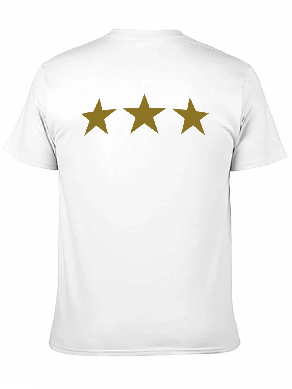 Black T-Shirt with Gold Star Design