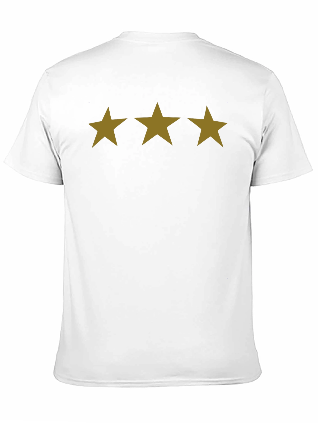 Black T-Shirt with Gold Star Design