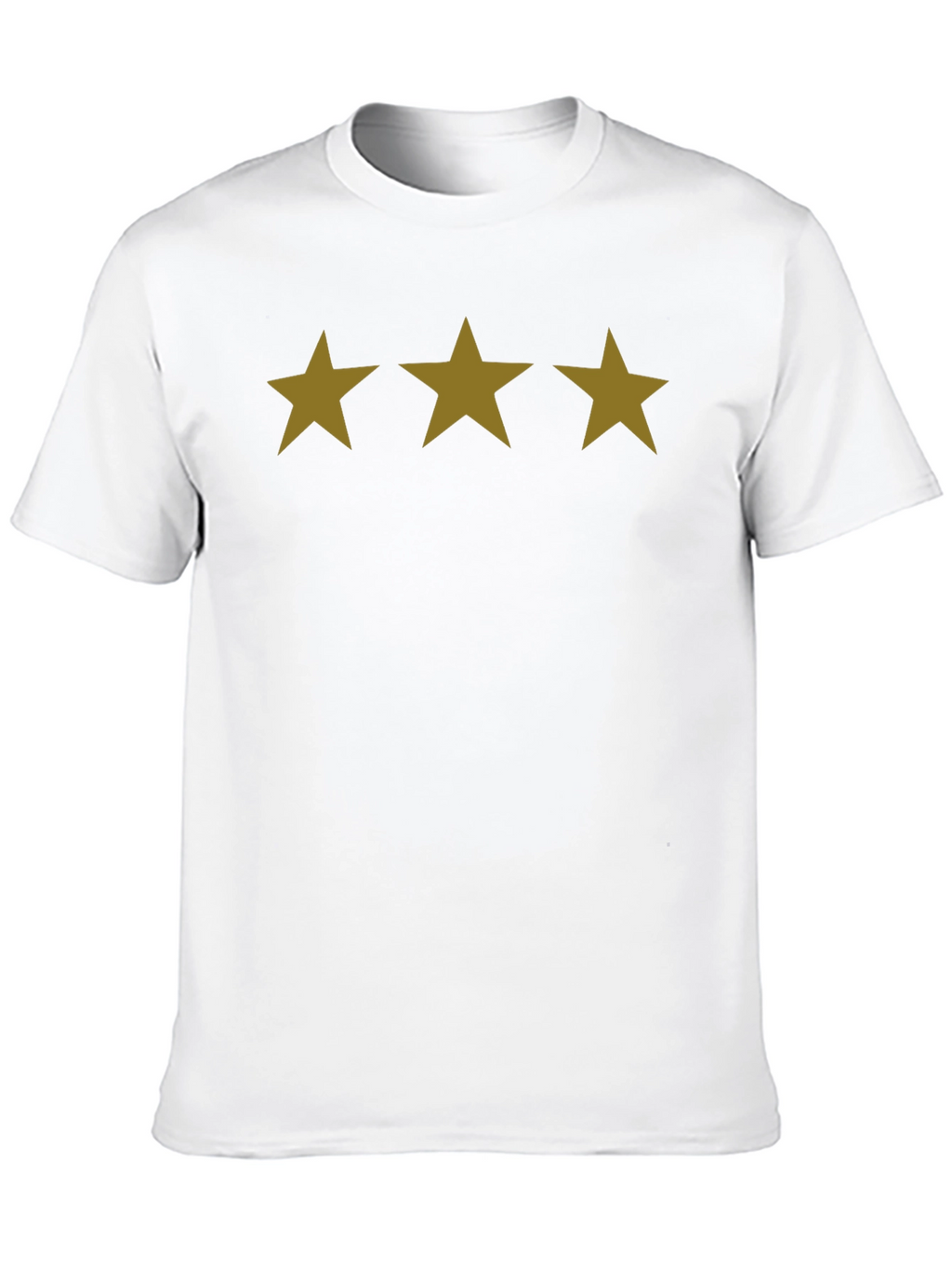 Black T-Shirt with Gold Star Design