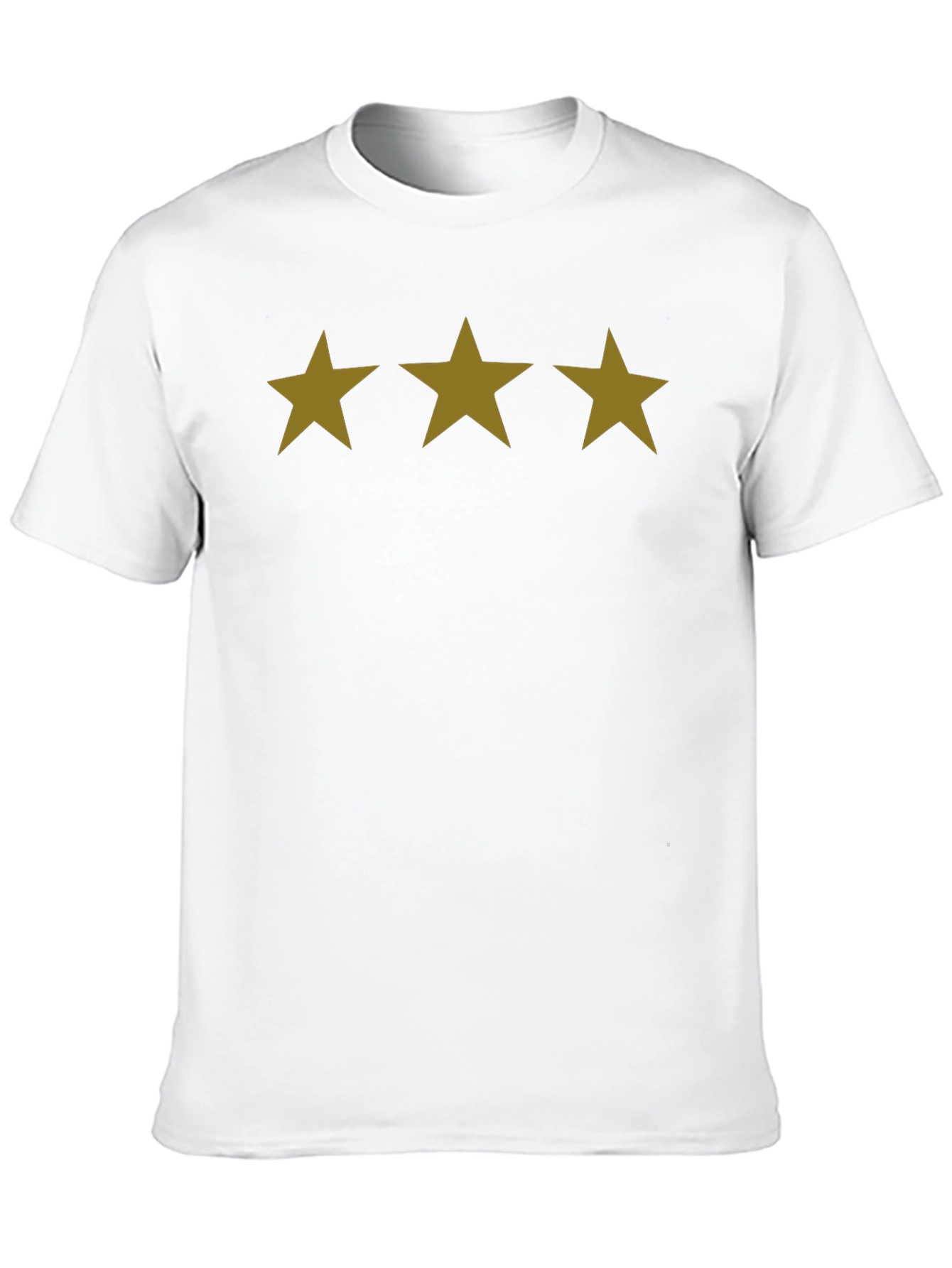 Black T-Shirt with Gold Star Design