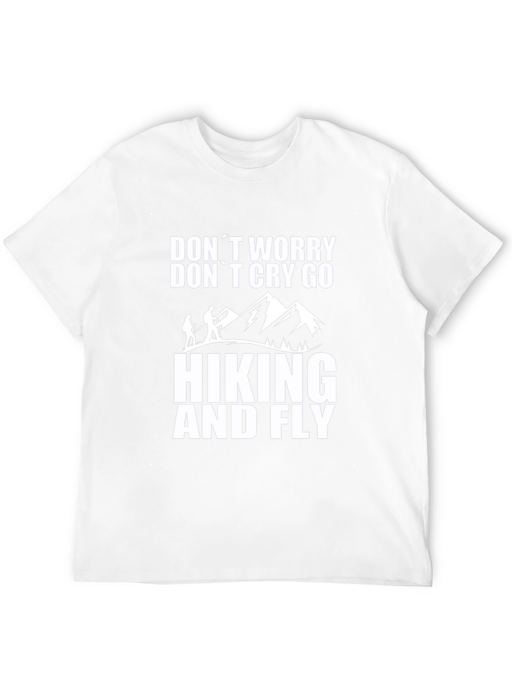 Hiking and Fly Black Graphic T-Shirt