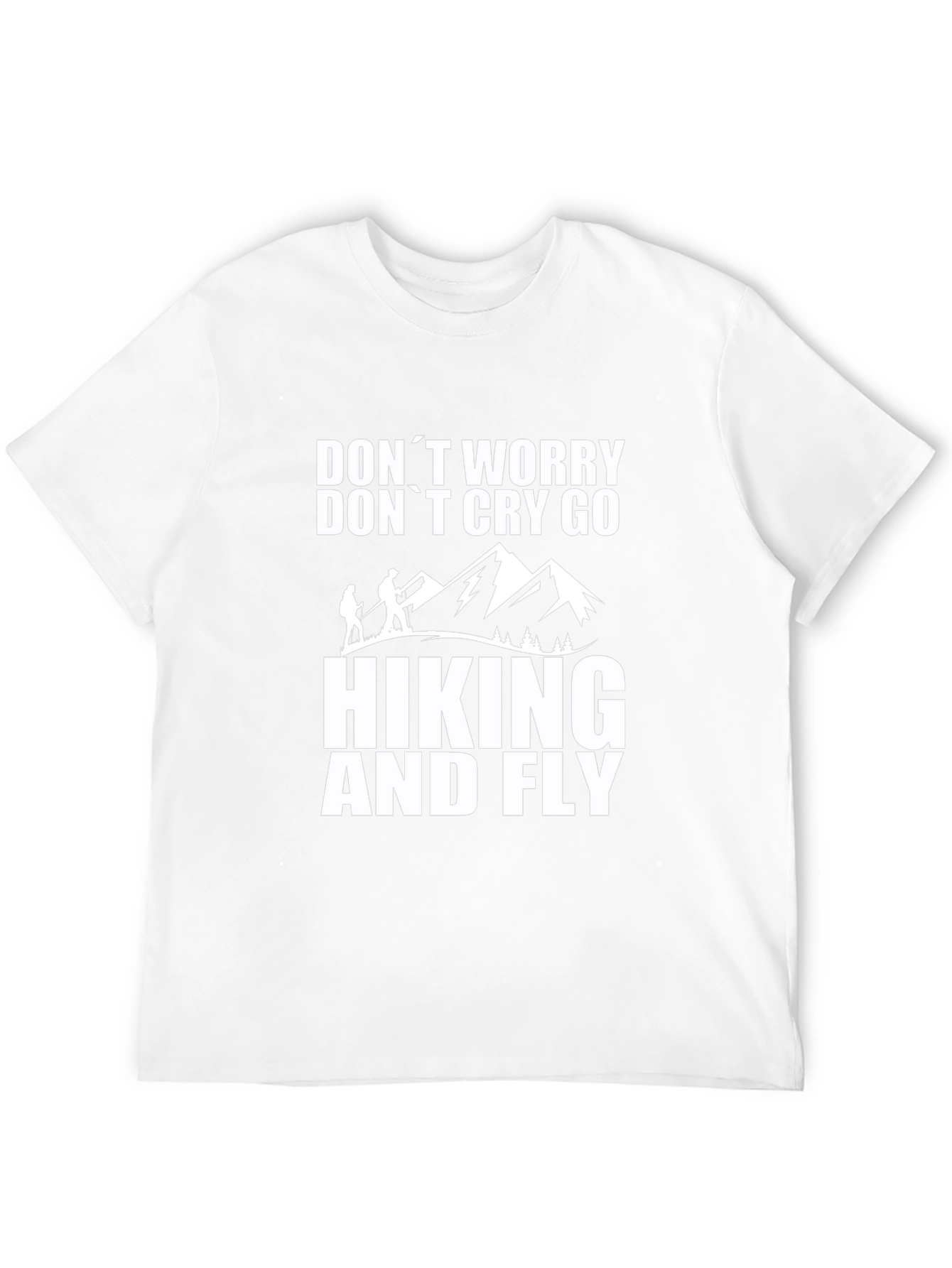 Hiking and Fly Black Graphic T-Shirt