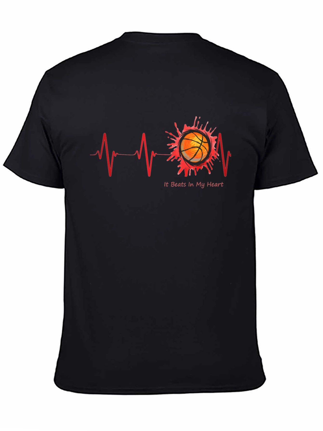 Basketball Heartbeat Graphic T-Shirt - Stylish & Unique