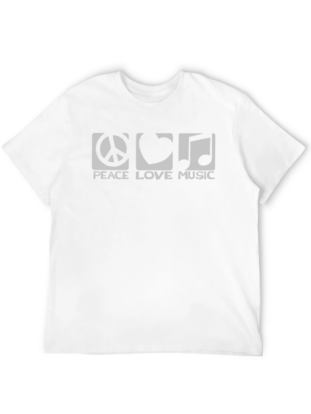 Peace Love Music Graphic Tee - Black Cotton Blend
