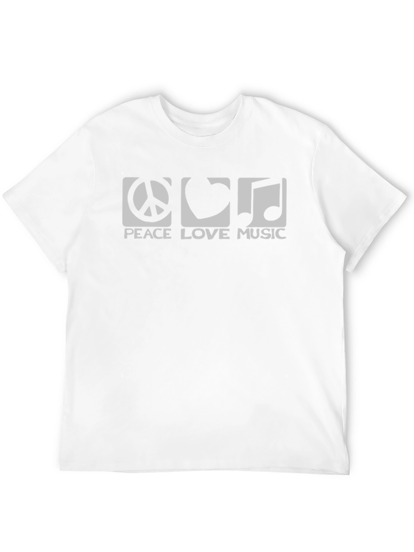 Peace Love Music Graphic Tee - Black Cotton Blend