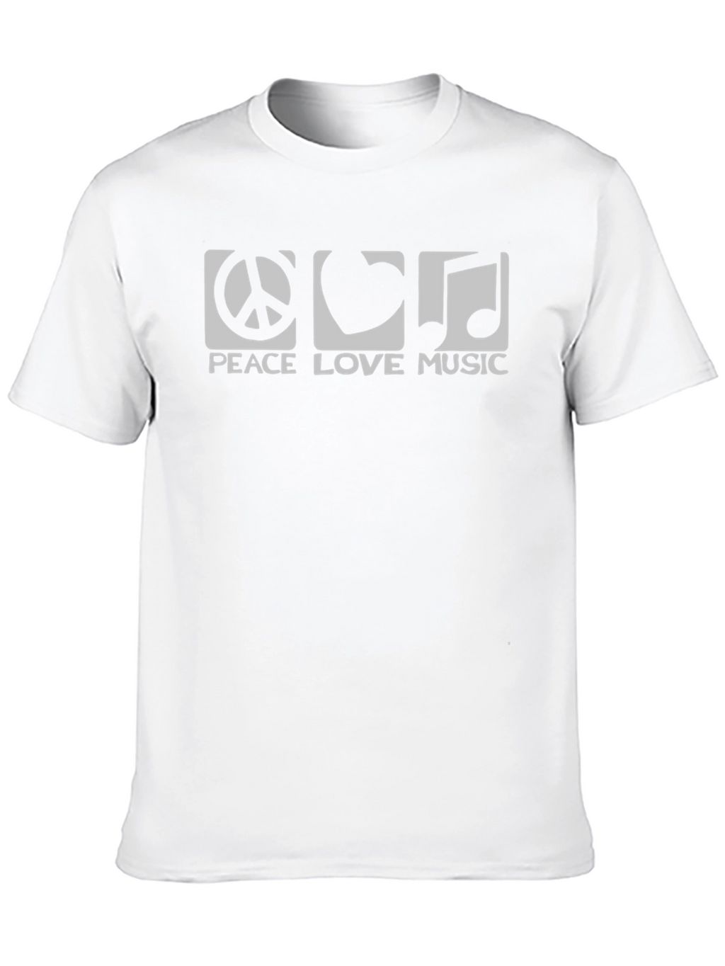 Peace Love Music Graphic Tee - Black Cotton Blend