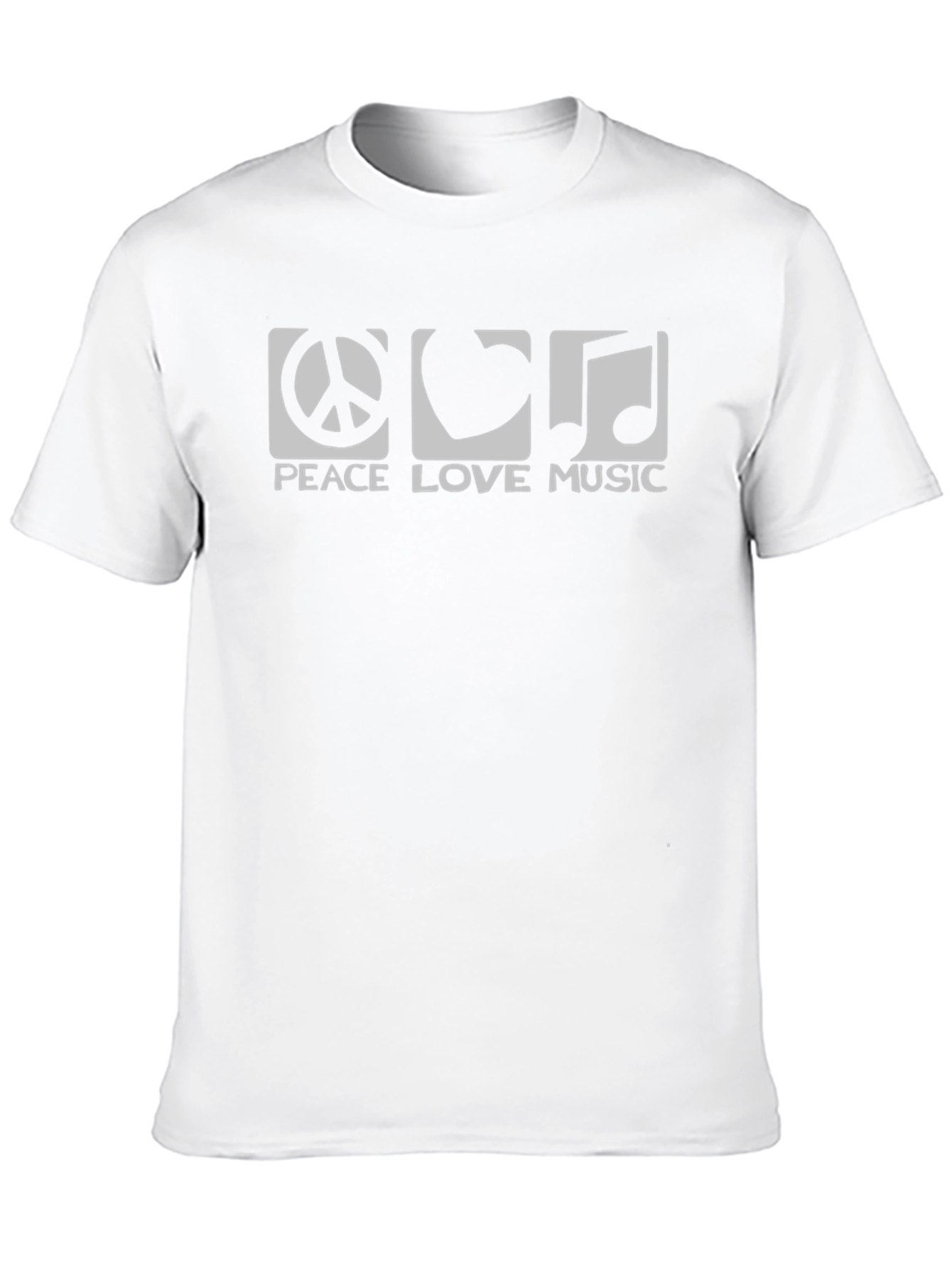 Peace Love Music Graphic Tee - Black Cotton Blend