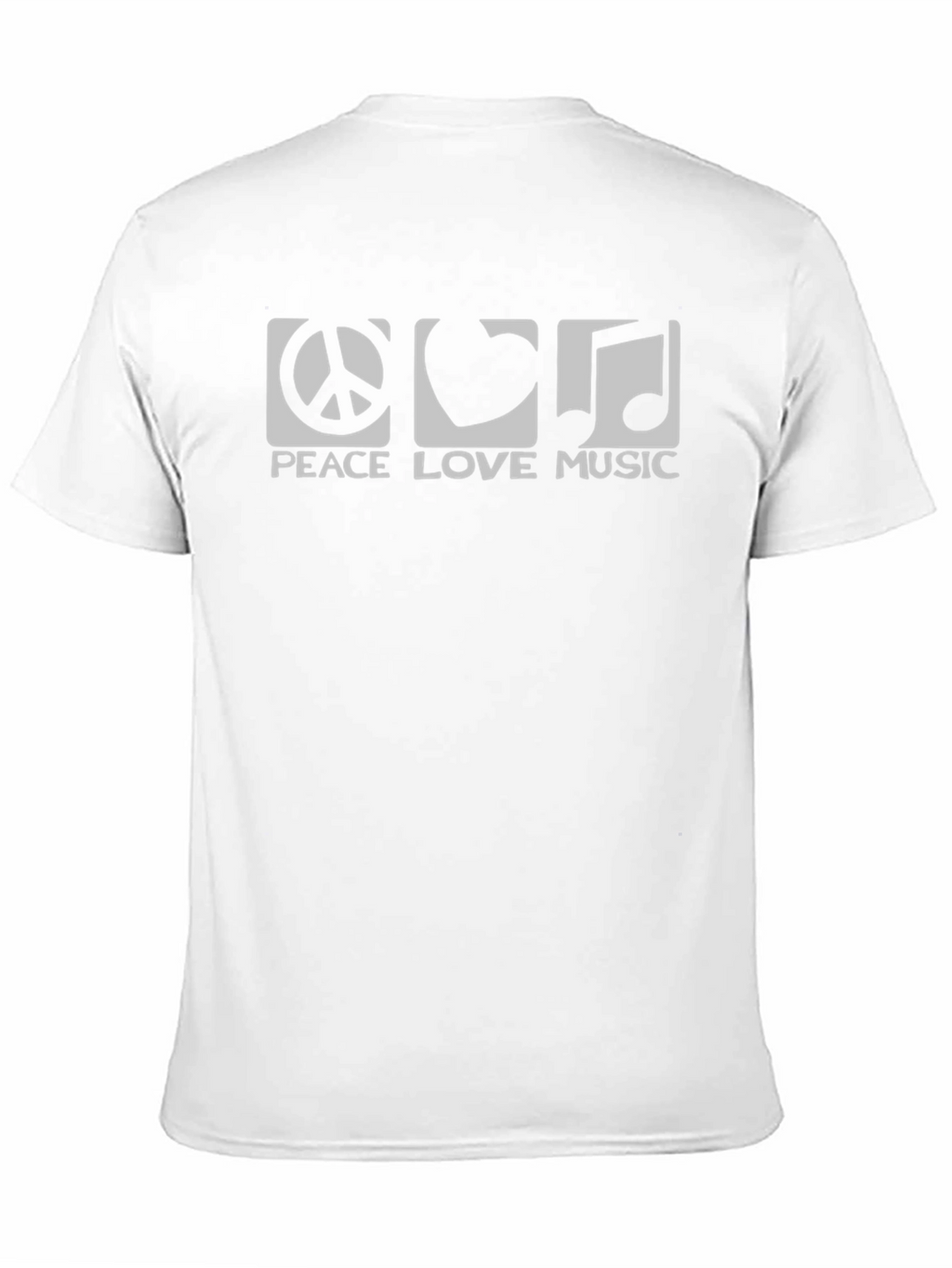 Peace Love Music Graphic Tee - Black Cotton Blend