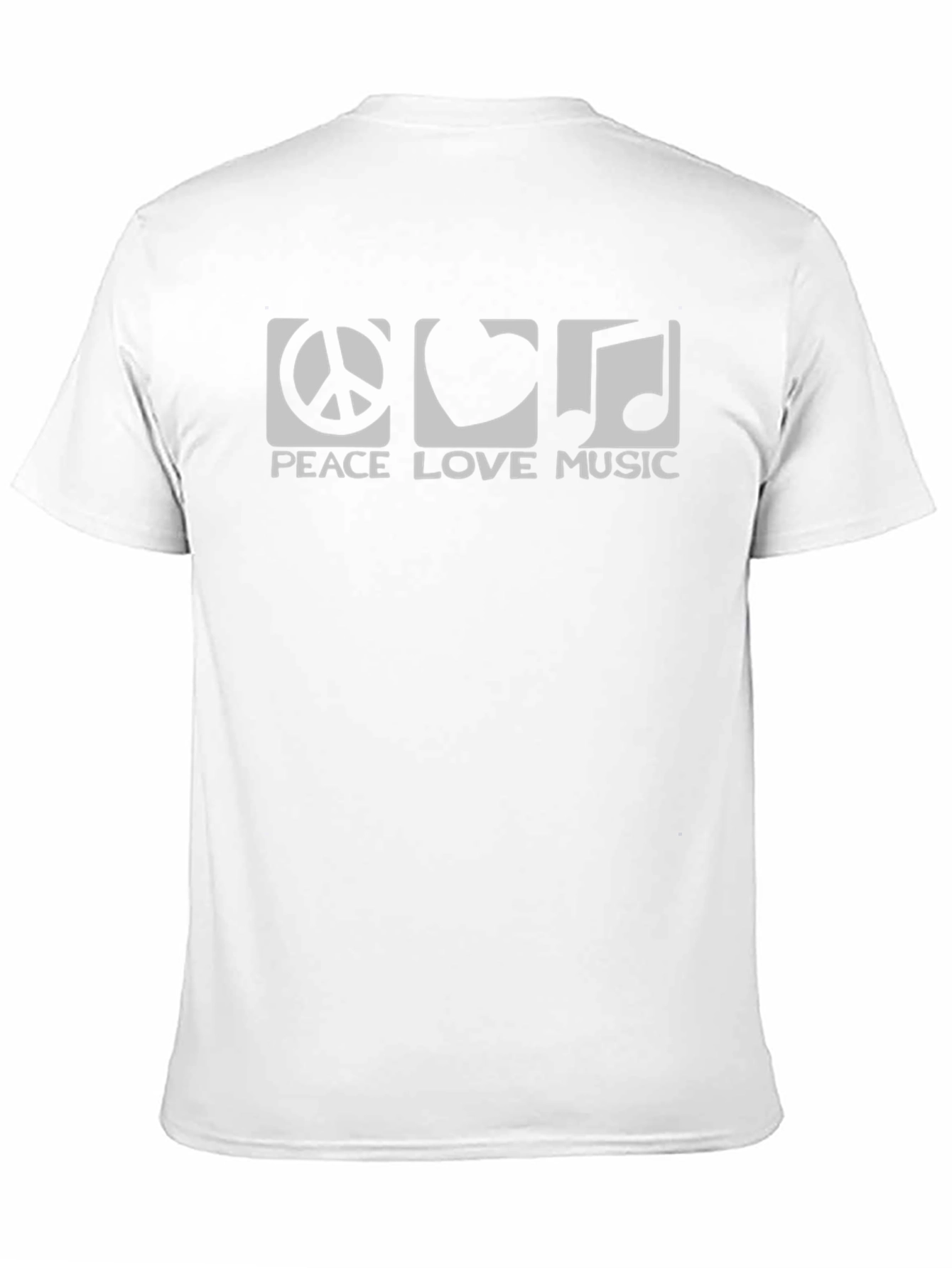 Peace Love Music Graphic Tee - Black Cotton Blend