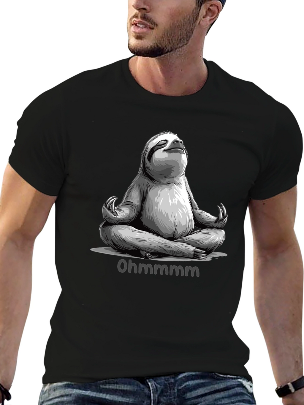 Meditating Sloth T-Shirt - Ohm Funny Yoga Tee