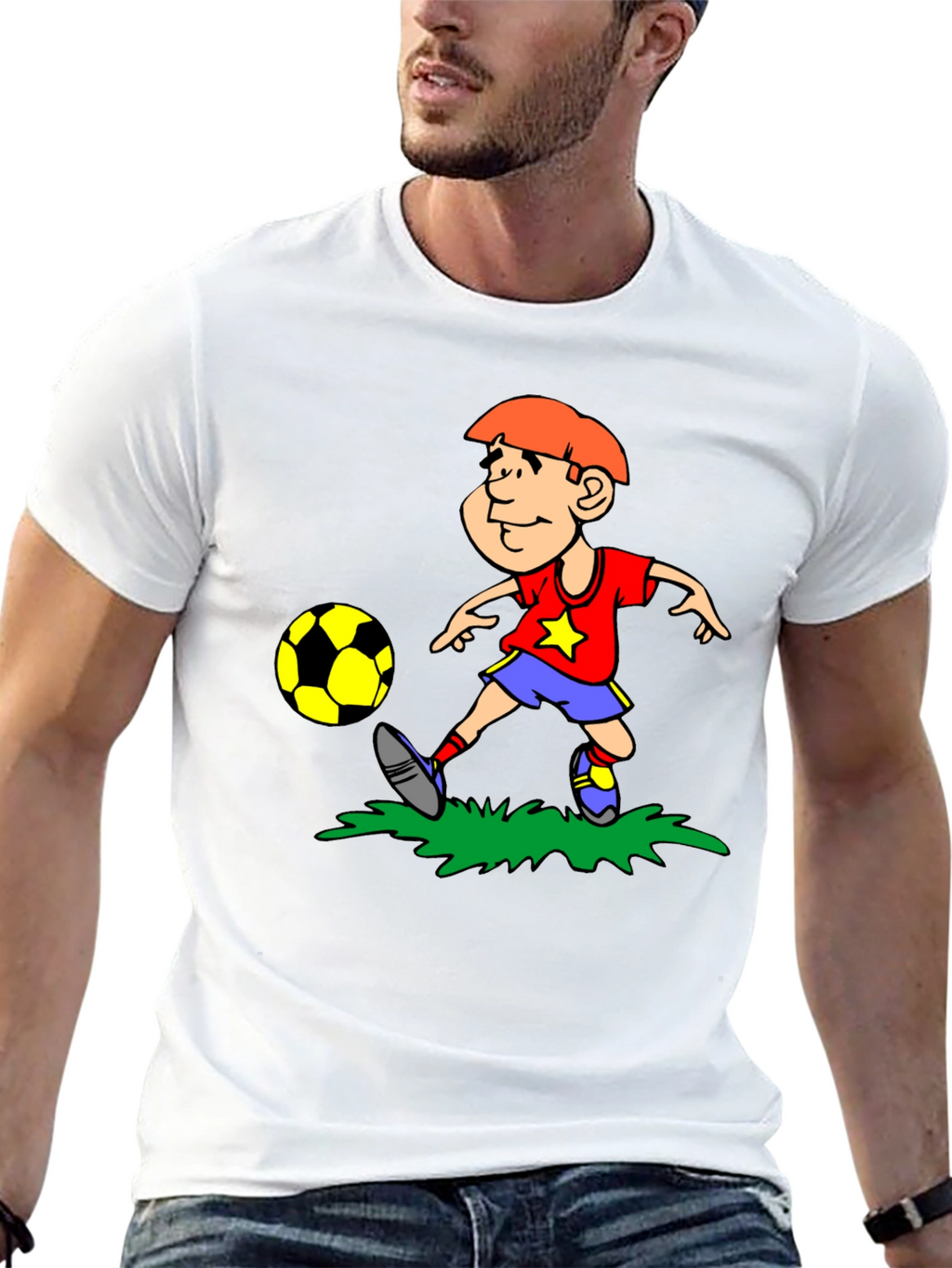 Boy Soccer T-Shirt - Black Cotton Tee