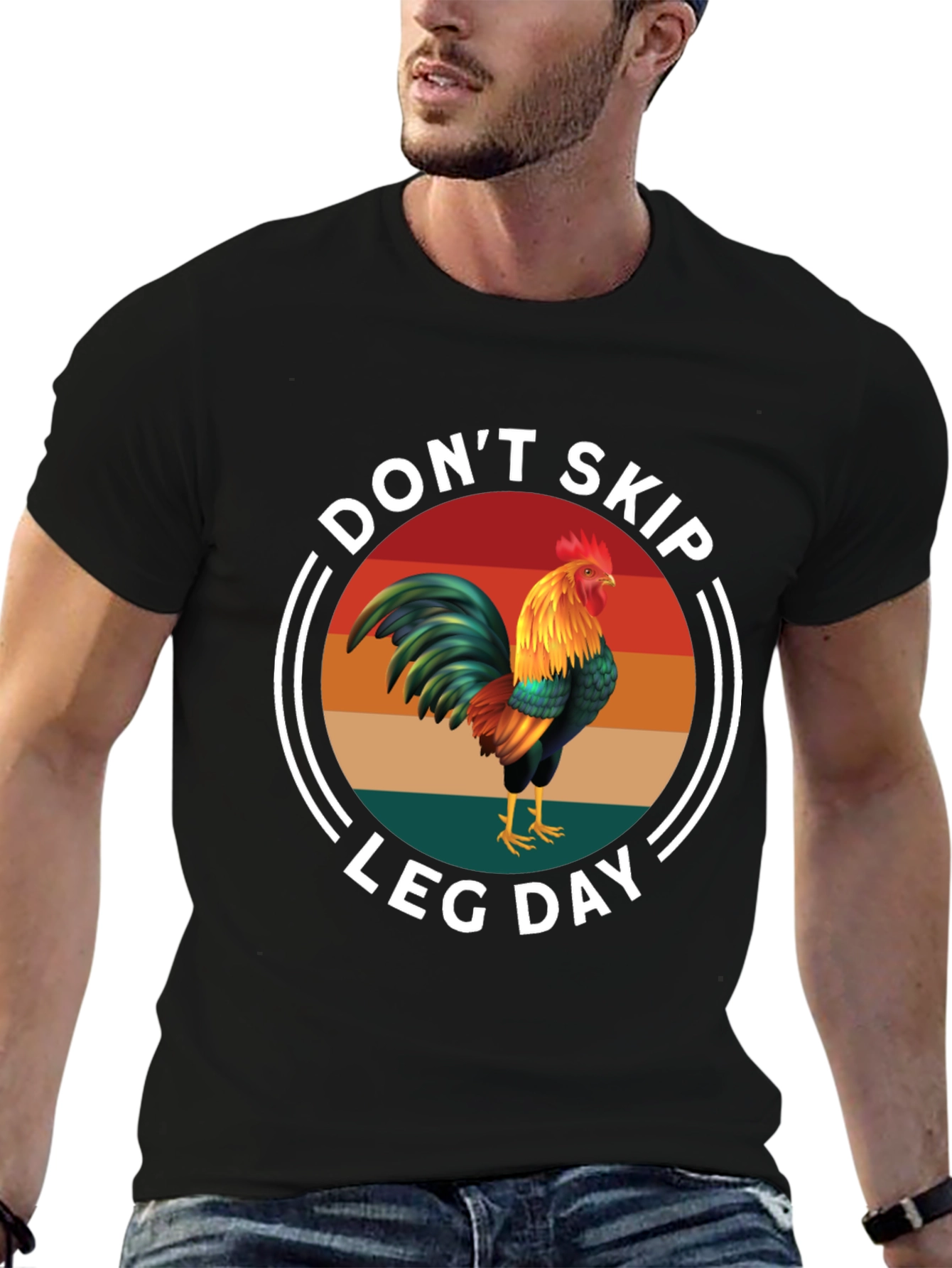 Dont Skip Leg Day Rooster Graphic Tee