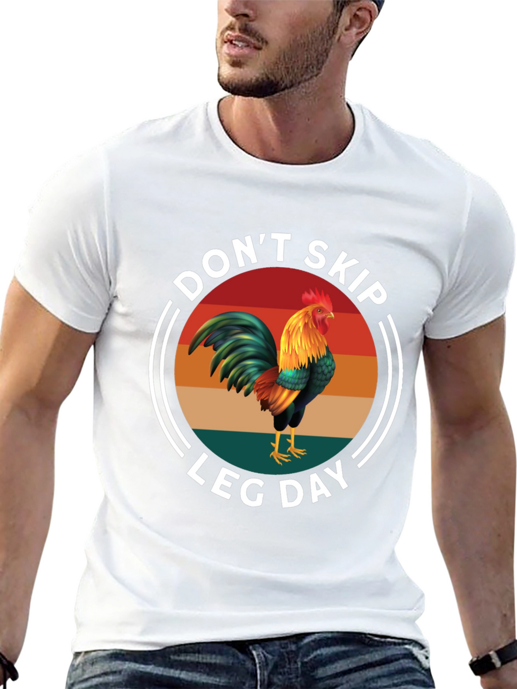 Dont Skip Leg Day Rooster Graphic Tee