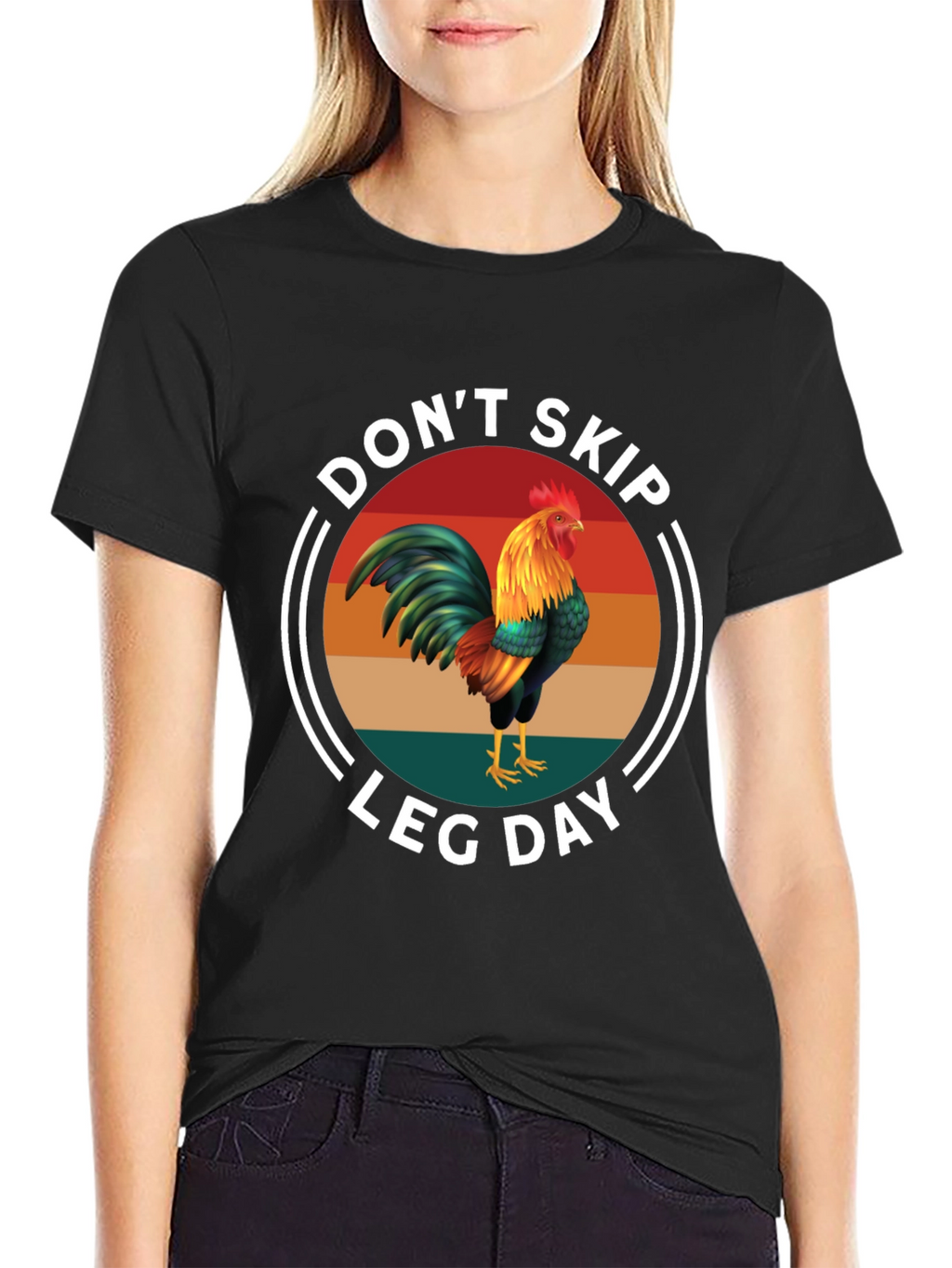 Dont Skip Leg Day Rooster Graphic Tee
