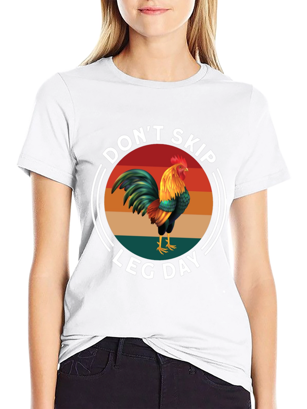 Dont Skip Leg Day Rooster Graphic Tee
