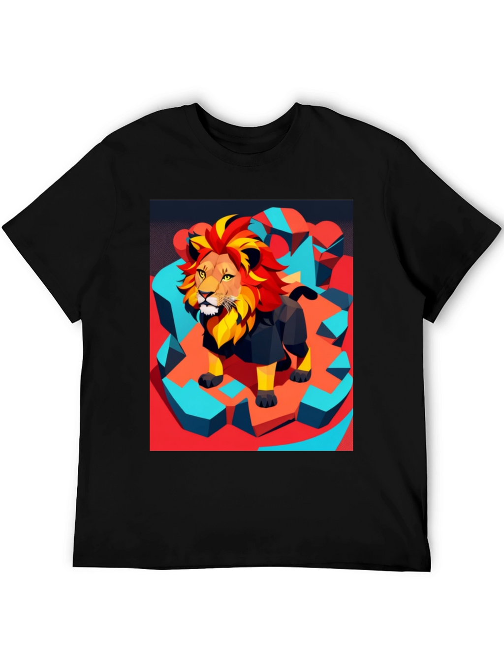 Lion Graphic Tee - Modern Artistic Design