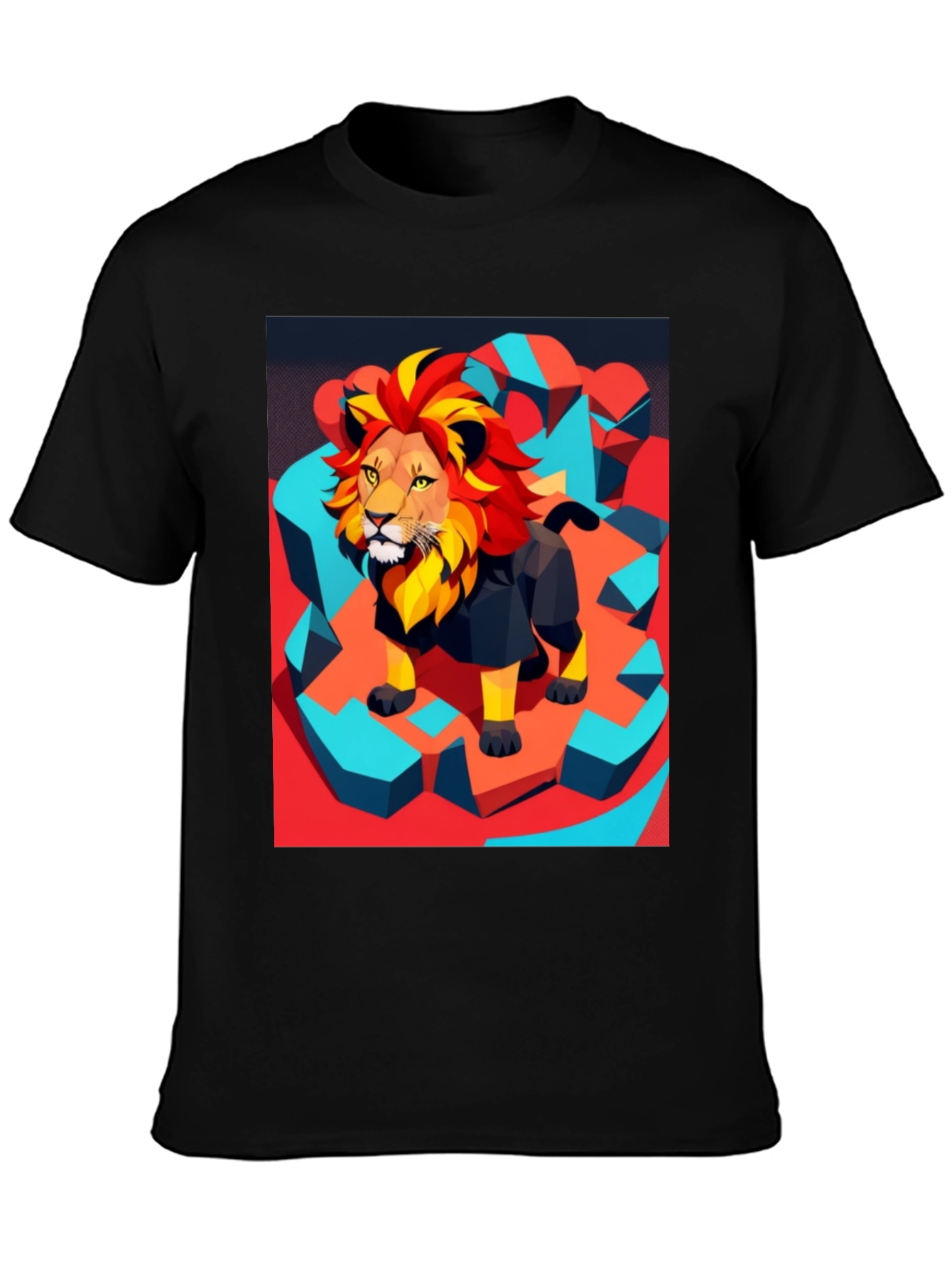 Lion Graphic Tee - Modern Artistic Design