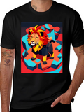 Lion Graphic Tee - Modern Artistic Design