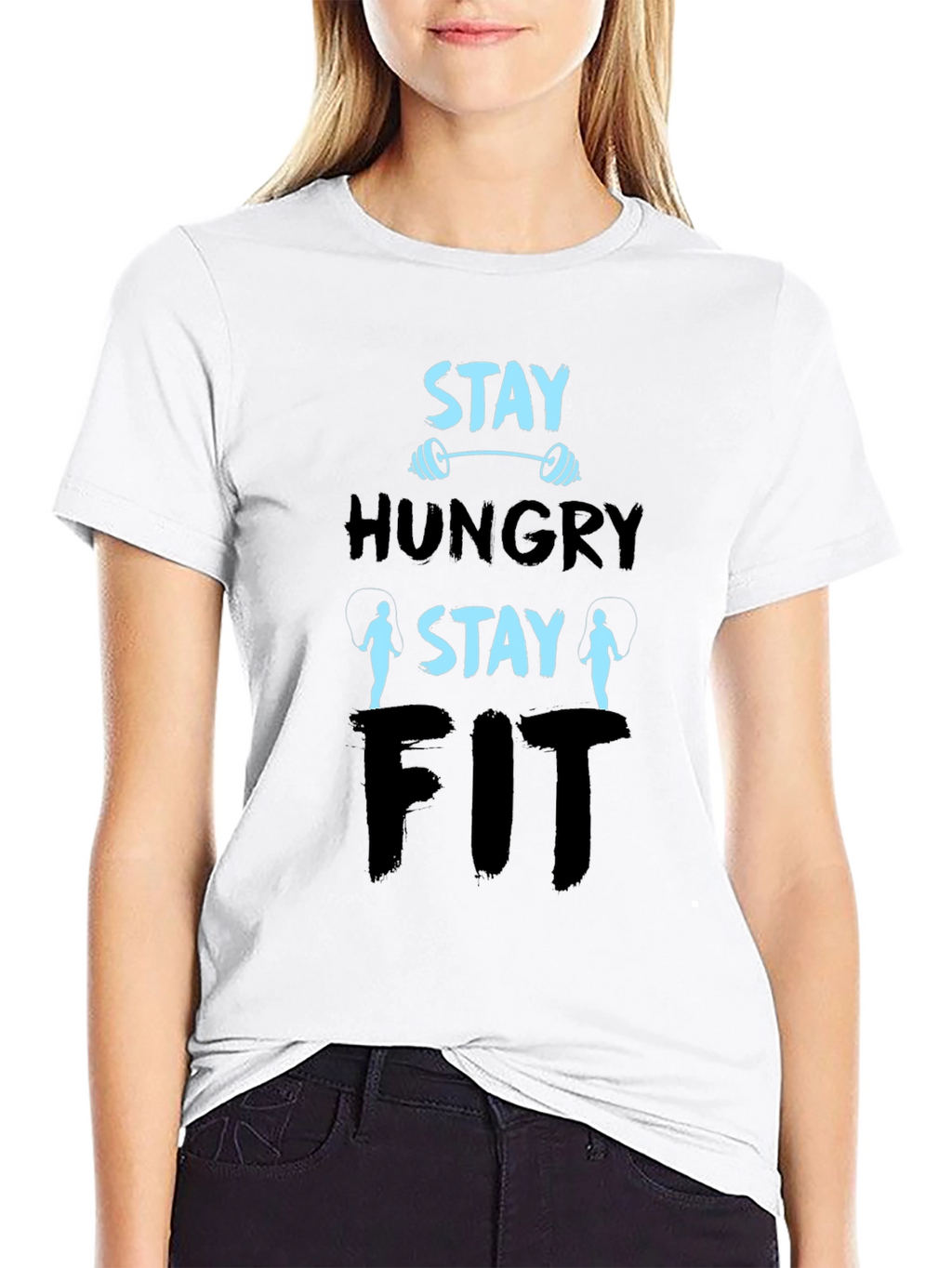 Stay Hungry Stay Fit Graphic T-Shirt