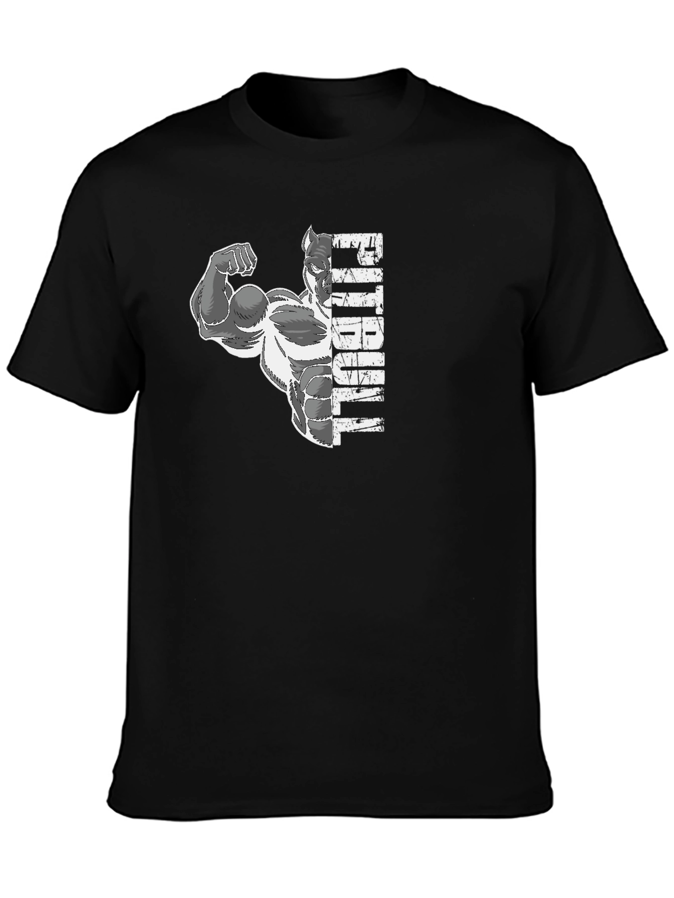Pitbull Muscle Graphic Tee - Black