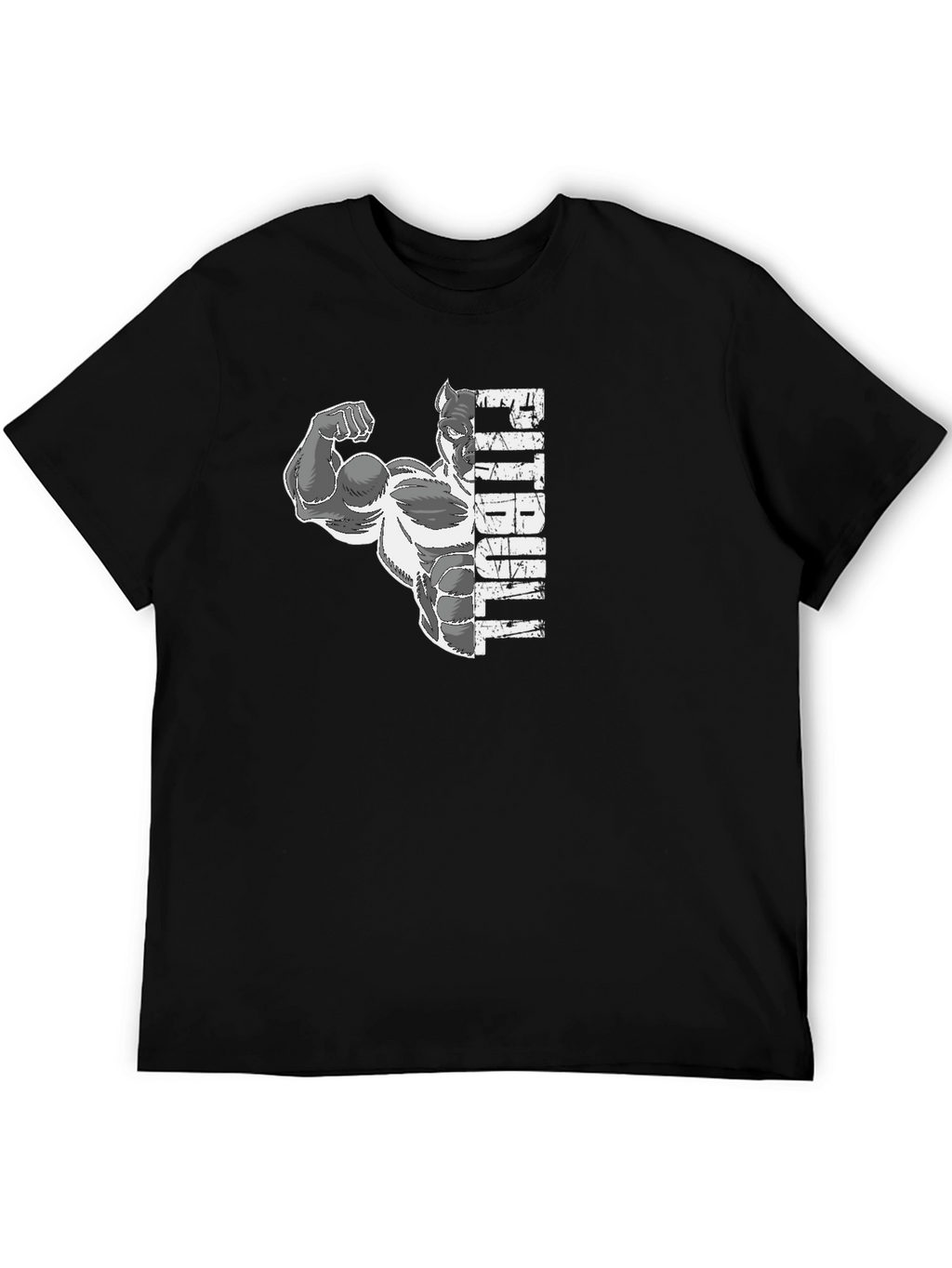 Pitbull Muscle Graphic Tee - Black